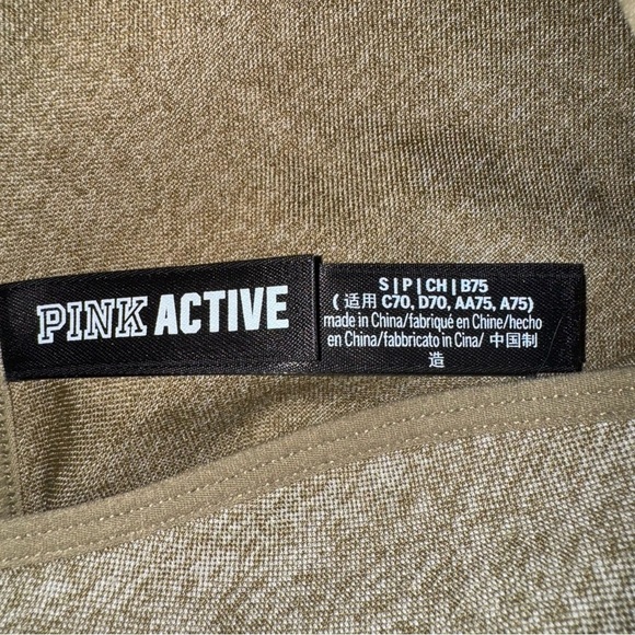 PINK Active Victoria Secret’s Seamless Crop Tank Sports Bra Green Women’s Small - Picture 5 of 8